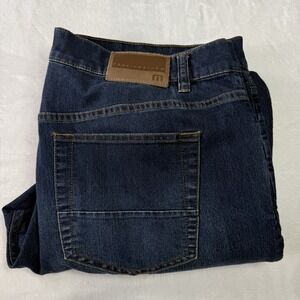 Travis Mathew Legacy Jeans Mens 36x28 Blue 5 Stretch Denim Lightweight